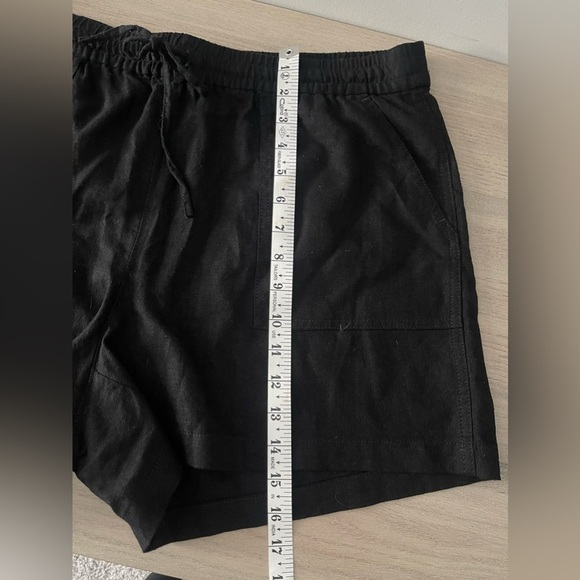 J. Crew | Black Linen Blend Drawstring Shorts - Picture 4 of 4